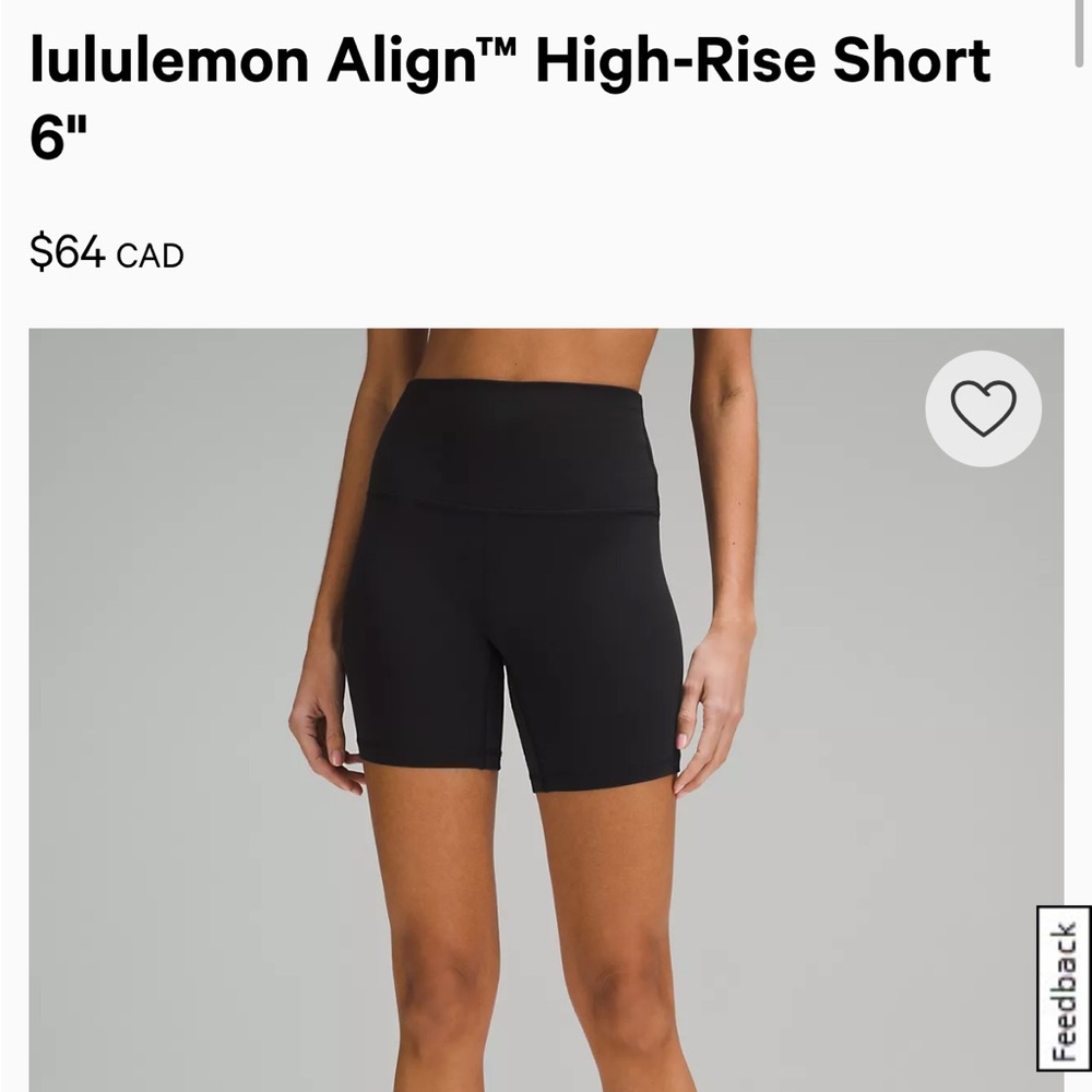 lululemon Align™ High-Rise Short 6"